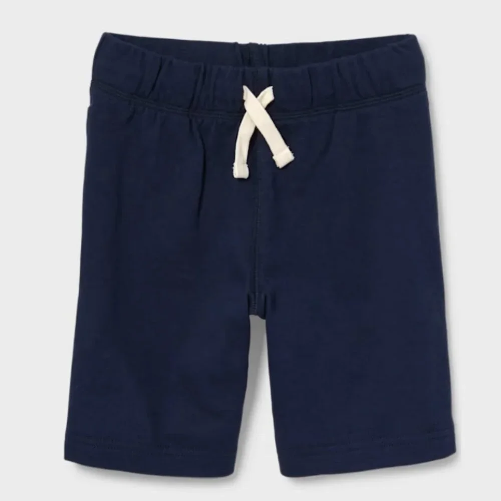 Boys Size Small 5/6 Children's Place French Terry Shorts, New Navy Blue, NWT